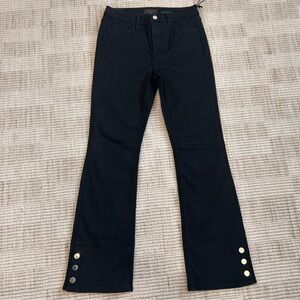 Jen 7 Black Boot-Cut denim Pants with button Details size 6
